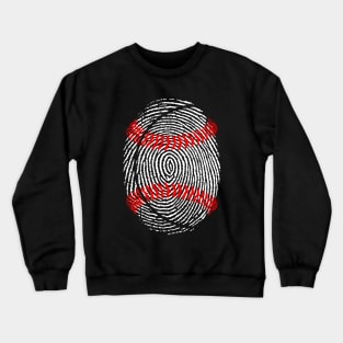 Funny Baseball It's in my DNA Fingerprint Crewneck Sweatshirt